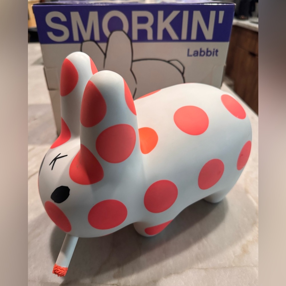 Smorkin Labbit with neon orange Polka Dots